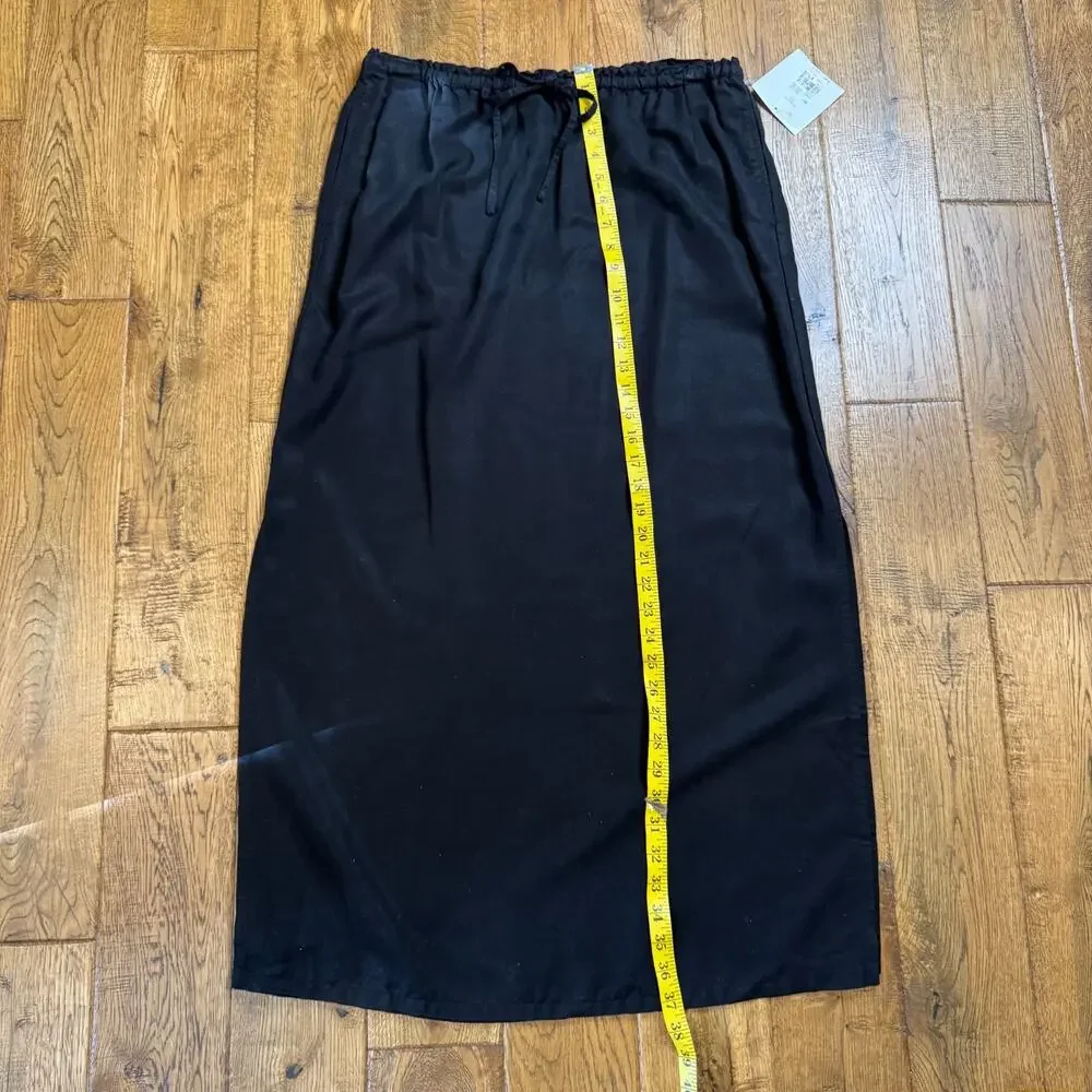 NWT Madison Studio Women’s Jacket Skirt Suit 2-piece Set 100% Tencel Black L/XL